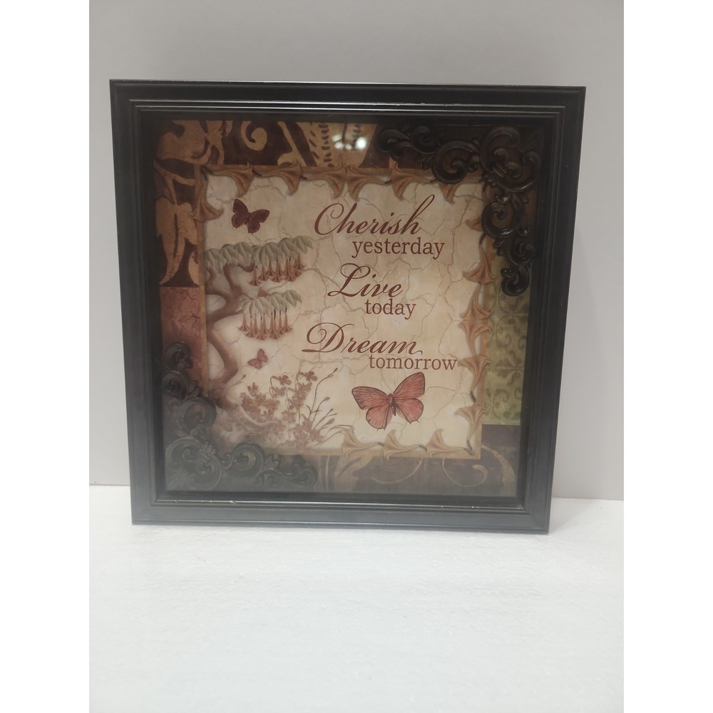 Interior Design 11x11 Cherish Yesterday Black Frame Butterfly Box Design